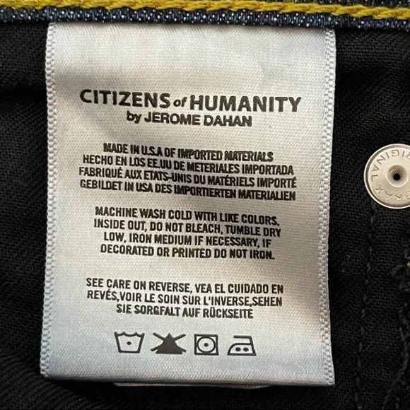 ❌SOLD❌ CITIZENS Of Humanity Men's Core Slim Straight Blue Denim Jeans Size 30 - Picture 9 of 10